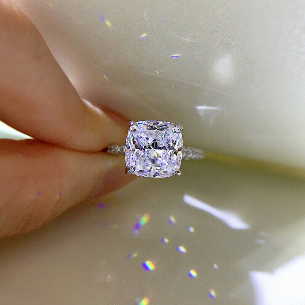Silver White Sapphire Ring - Picture 3 of 5